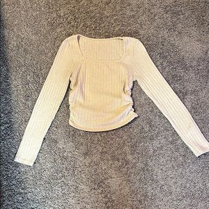 Elegant Cream Long Sleeve Top